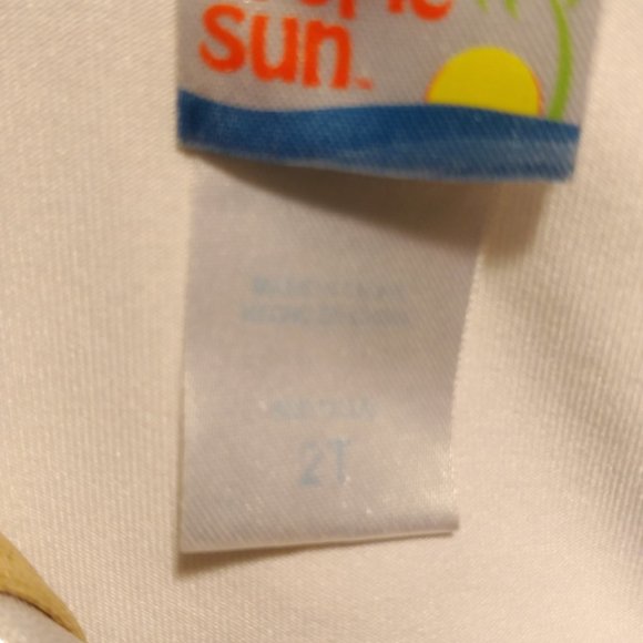 Tropic Sun Girls Swimsuit 2T Silver Gold - Picture 3 of 7
